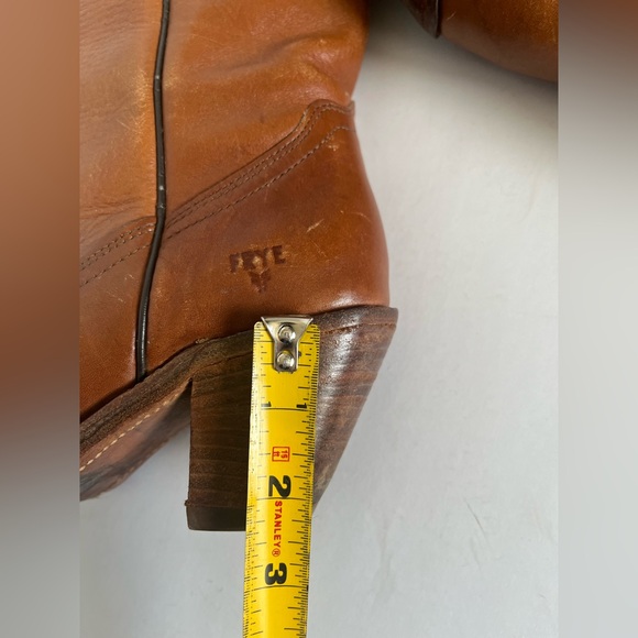 Vintage Frye Boots Genuine Leather Pull-on Western Boots Brown Women’s US 8 - Picture 14 of 16